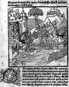 Los cuatro hijos de Aymon son perseguidos por Carlomagno, de 